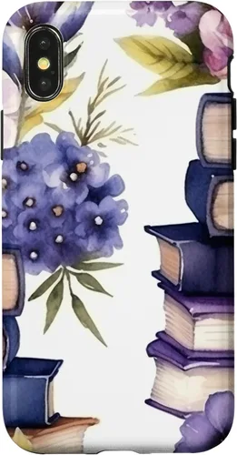 Vista 5 de Book Lover Purple Flower Case for iPhone 16