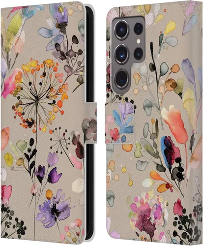 Vista 82 de Head Case Designs Officially Licensed Ninola Beige Wild Grasses Leather Wallet Case Compatible with Samsung Galaxy A07 4G
