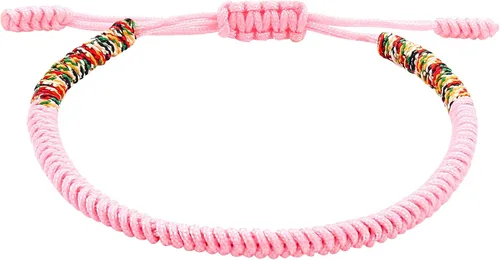 Vista 14 de Pulseras tibetanas hechas a mano con cuerda roja para él y ella, pulsera de la amistad, pulsera de la amistad, hilo negro y rojo para protección