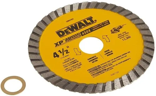 Vista 4 de DEWALT Hoja de diamante, corte seco o húmedo, borde continuo, eje de 7/8 pulgadas, 4-1/2 pulgadas (DW4701)