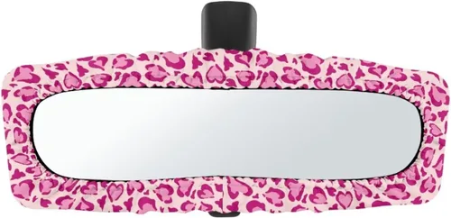 Vista 47 de Funda para espejo retrovisor de automóvil con estampado de vaca negro, protector de espejo retrovisor automático elástico