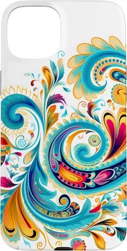 Vista 9 de Turquoise Paisley Boho Chic Case for iPhone 17