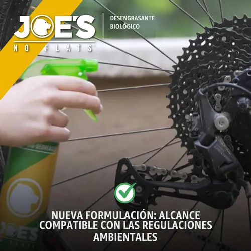 Vista 4 de JOE'S NO FLATS Bio Degreaser 34oz - Limpiador de cadena de bicicletas y spray desengrasante de transmisión