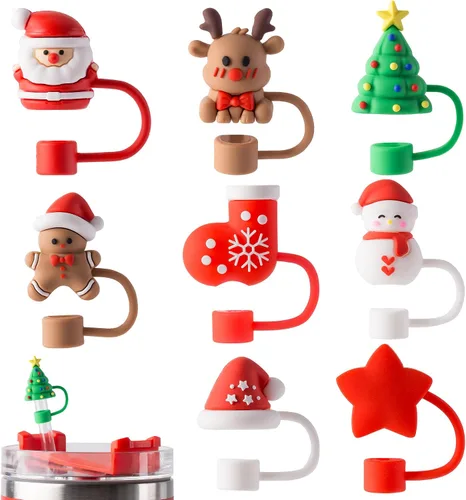 Vista 14 de 6 piezas de tapas de popote mágicas de silicona para taza Stanley de 30 y 40 oz, tapas reutilizables para popotes para accesorios de taza Stanley