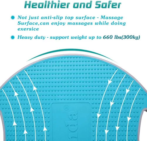 Vista 3 de NALANDA Tabla de Equilibrio Oscilante, Entrenador de Core para Entrenamiento de Equilibrio y Ejercicio, Material Saludable con Superficie
