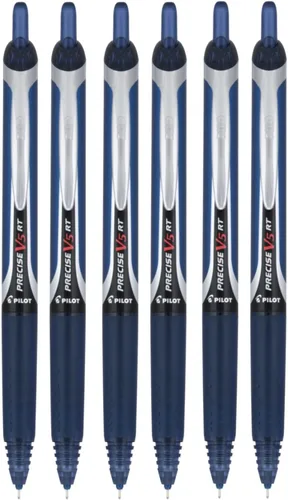 Vista 5 de PILOT Precise V5 RT - Bolígrafos de tinta líquida recargables y retráctiles, punta extrafina (0.020 in), tinta burdeos, paquete de 6
