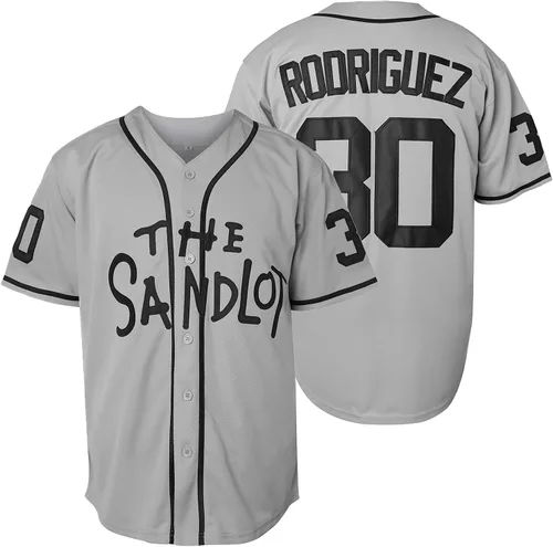 Vista 10 de The Sandlot Benny The Jet Rodriguez Michael Squints Palledorous Alan Yeah-Yeah McClennan Bel Air Jersey de Béisbol con Impresión 3D