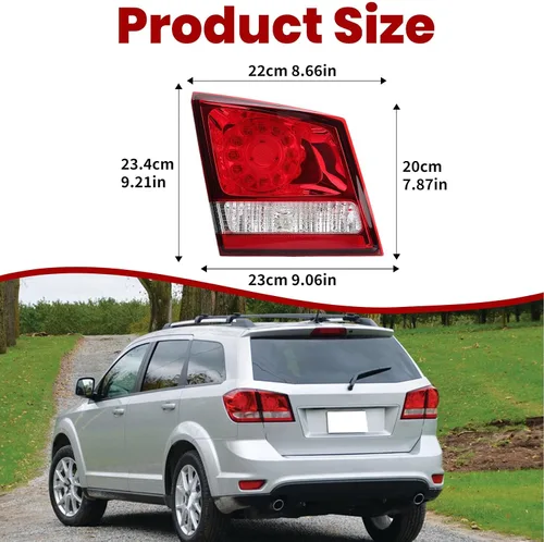 Vista 6 de Luz trasera LED interior lámpara de parada indicador de freno luz de advertencia para Dodge Journey 2011 2012 2013 2014 2015 2016 2017 2018 2019