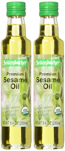 Vista 2 de Seitenbacher Aceite orgánico, aceite de sésamo premium, 8.4 onzas, 2