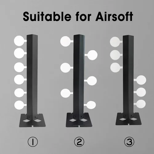 Vista 2 de Atflbox Restablecer y girar el objetivo de tiro de metal para pistolas BB de Airsoft, árbol de duelo y estrella doble