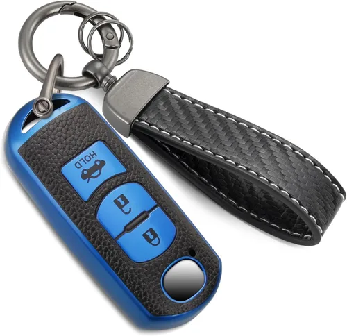 Vista 21 de Funda para Llavero Mercedes con Llavero de Cuerda Trenzada de Metal, Funda de Llave Suave Mejorada para Carcasa de Llavero Remoto Inteligente Sin