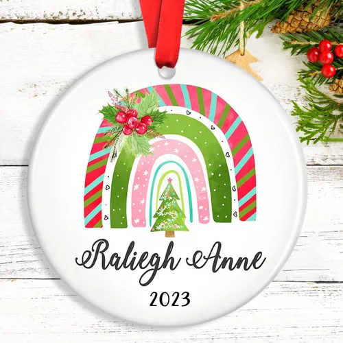 Vista 15 de Adornos de Navidad personalizados para camión volquete, adorno personalizado para bebé, adornos para árbol de Navidad para niños, adornos de camión