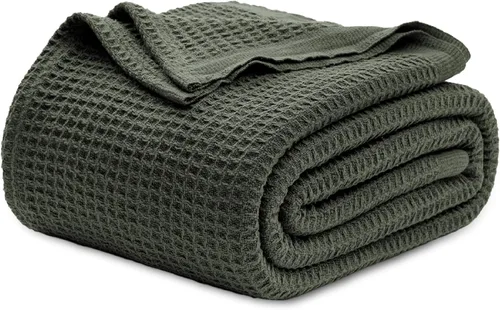 Vista 15 de Bedsure Gentlesoft - Manta de 100 % algodón, tamaño Twin XL, para dormitorio universitario, transpirable y suave, manta Twin de tejido waffle