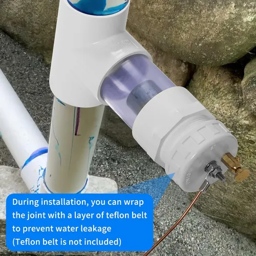Vista 4 de briidea Nuevo Instale 2 '' ánodos de zinc en línea para piscinas de agua salada blanco