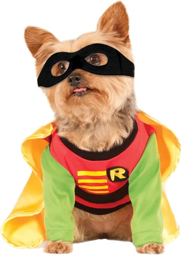 Vista 2 de Disfraz de Robin de Teen Titans de Rubies Costume., S, Verde y Rojo