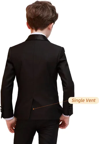 Vista 4 de PLAVICT Trajes de niño de 5 piezas, cintura ajustable, conjunto formal para niños