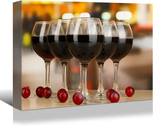 Vista 31 de Denozer - Lienzo decorativo para cocina, diseño de vino tinto (16.0 x 12.0 in)