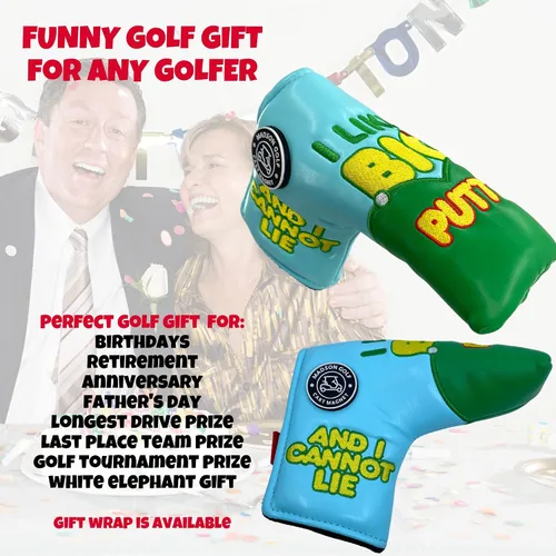 Vista 2 de Divertidas fundas para palos de golf para putter, I Like BIG PUTTS and I Cannot Lie, divertida cubierta de golf para putters, regalos de golf