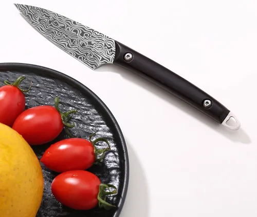 Vista 5 de WILDMOK Cuchillo de frutas Cuchillos de acero inoxidable 3.3 pulgadas Cuchillo utilitario de corte de frutas y verduras Cuchillo de cocina
