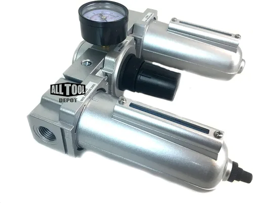 Vista 2 de Unidad de control de aire FRL de servicio pesado de 3/4" con drenaje automático C706NA
