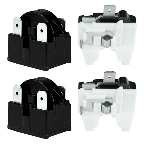 Vista 7 de Kit de relé y sobrecarga para compresor de refrigerador, 2 juegos de arrancadores de refrigerador QP2-4R7 4.7 ohmios 1 pin para refrigerador, relés