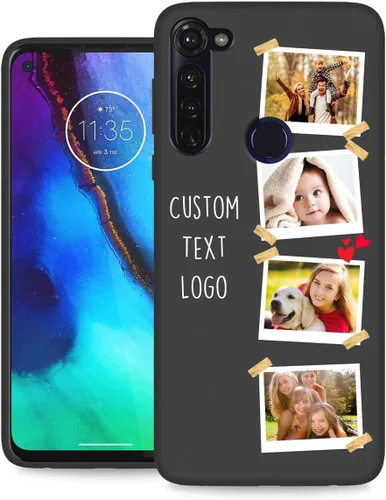 Vista 16 de Funda personalizada para Motorola Moto G Stylus 2020 con nombre de foto, texto y foto, GStylus personalizado -20 funda suave y fina (negro) de 6.4
