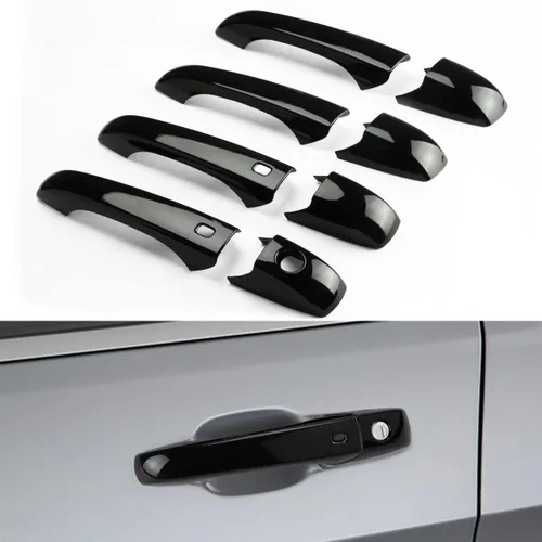 Vista 4 de Fundas para manija de puerta exterior de automóvil, cubierta de espejo retrovisor compatible con Grand Cherokee 2011-2021, accesorios para Durango