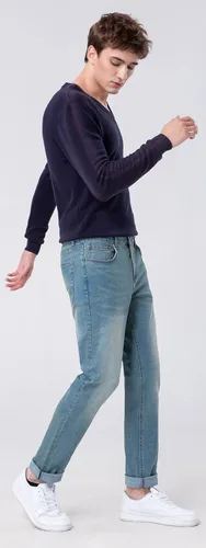 Vista 4 de Plaid&Plain Jeans ajustados para hombre