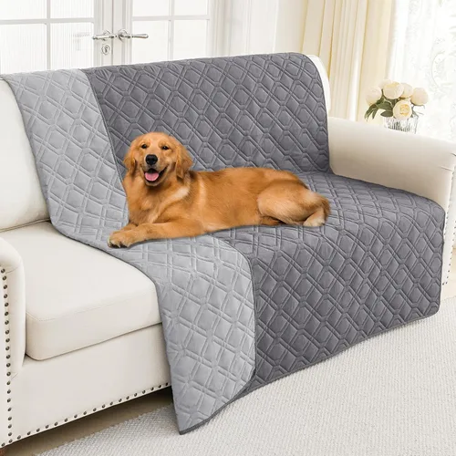 Vista 44 de Smiry Funda Impermeable para Cama de Perro Manta para Mascotas, Manta Suave y Lavable para Perros para Muebles Cama Sofá Sofá Reversible, a Cuadros