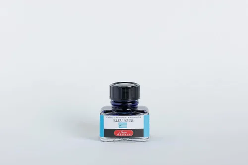 Vista 2 de Tinta para pluma estilográfica Herbin - Botella de 30 ml - Bleu Azur
