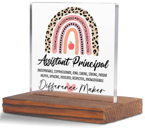 Vista 33 de Letrero decorativo de escritorio transparente para después de la escuela, regalo de agradecimiento para mujeres y hombres, regalos de agradecimiento
