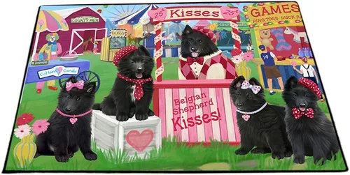 Vista 27 de Doggie of the Day Belgian Shepherd Dogs Floor Mat - 4th of July Independence Day - Best Dog Doormat - Protector Decor - Unique Portrait Art