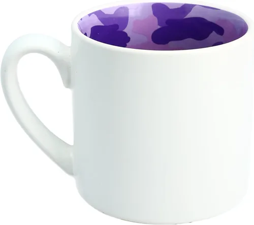 Vista 6 de Pavilion Gift Company - Enfermera - Taza de té de café de camuflaje morado de 15 onzas, color blanco
