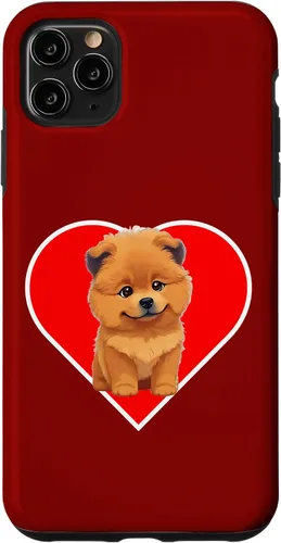 Vista 11 de iPhone 15 Cute Happy Chow Puppy Dog Cartoon Dog to Fall in Love Case