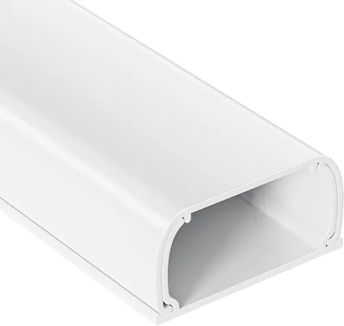 Vista 10 de Cubiertas de alambre para 2 cables de TV en la pared, ocultador de cables pintable de 47 pulgadas, kit de gestión de cables mediano, ocultación