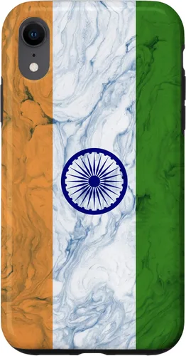Vista 9 de iPhone 12 mini bandera de la India y fondo elegante - Funda del orgullo indio