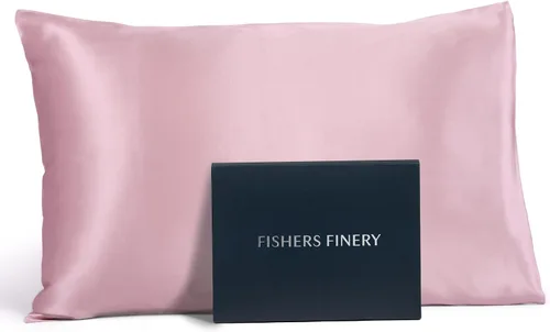Vista 33 de Fishers Finery Funda de almohada de seda de morera 100% pura de 25mm (Rojo King)