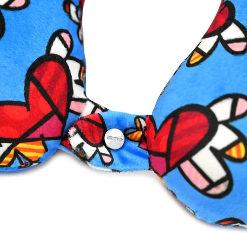 Vista 4 de BRITTO Romero - Almohada de cuello de espuma viscoelástica de viaje - corazones voladores