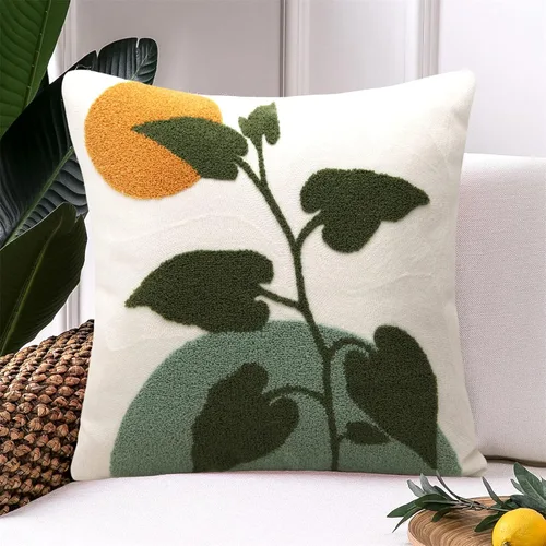 Vista 20 de JASEN Funda de almohada bordada de gato de 18 x 18 pulgadas, funda de almohada decorativa de algodón para sofá, dormitorio, sala de estar, casa
