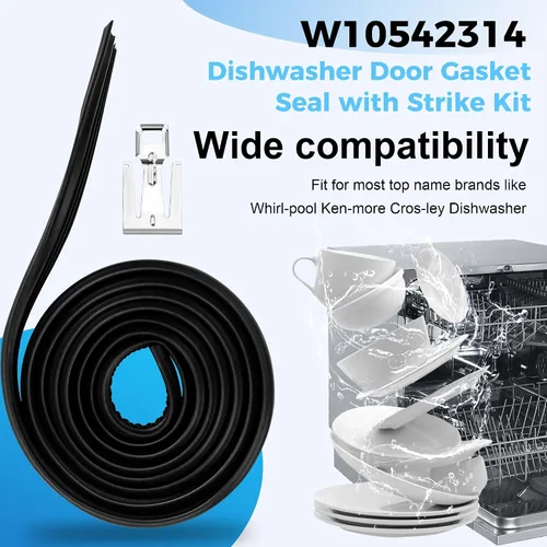 Vista 5 de Romalon W10542314 Junta de puerta de lavavajillas para Whirl-pool Ken-more reemplaza 2409202 8268888 W10300589 W10284090 W10350162