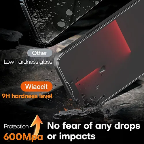 Vista 3 de Wiaocit 3 Pack Tempered Glass Screen Protector for iPhone 13 Pro with 3 Pack Camera Lens Protector, 9H Hardness, Bubble Free, Case Friendly