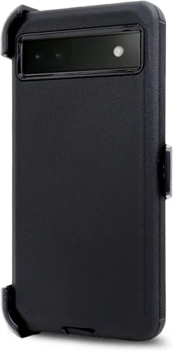 Vista 5 de Funda para Google Pixel 6A 5G 2022 [grado militar] con funda de clip para cinturón, funda protectora resistente a prueba de golpes, resistente al