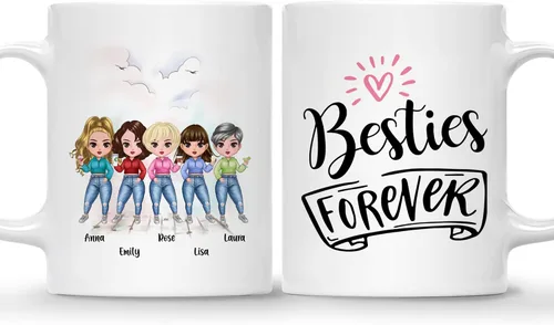 Vista 24 de Taza personalizada Gossby para amiga - Aparentemente somos problemas cuando estamos juntas - Regalo personalizado para amigas con nombres