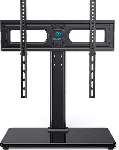 Vista 10 de PERLESMITH Patas giratorias universales para televisores LED LCD de 24 a 60 pulgadas, soporte de montaje de televisión ajustable en altura con base