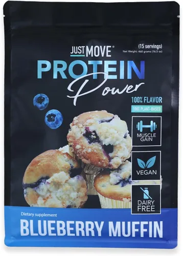 Vista 7 de Just Move Protien - Proteína de Pudín de Plátano - Vegana (a Base de Plantas), Orgánica, Sin Lácteos, Sin Soja, Sin Gluten, Keto, Sin Maní, 20g