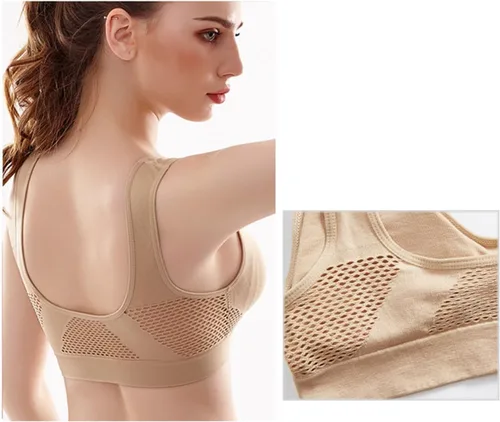 Vista 4 de Sujetadores deportivos de espalda cruzada para mujer, acolchado sin costuras, soporte de alto impacto para yoga, gimnasio, entrenamiento, fitness