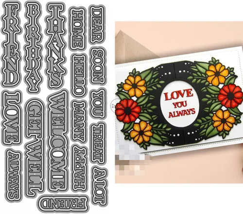 Vista 13 de DzIxY Foxes - Troqueles de corte de metal para hacer tarjetas, troquelados, troquelados, álbumes de recortes, plantillas de máquina