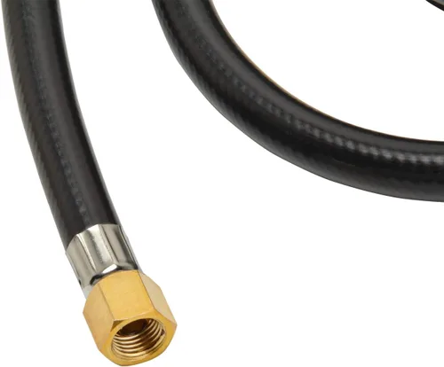 Vista 8 de only fire 5 pies de extensión de propano/manguera de electrodoméstico para gas propano, 1/4" macho NPT x 1/4" hembra con asiento de bola y ajuste