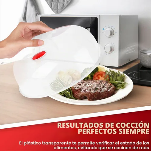 Vista 3 de Flexzion Funda pequeña de 10 pulgadas para salpicaduras de microondas, sin