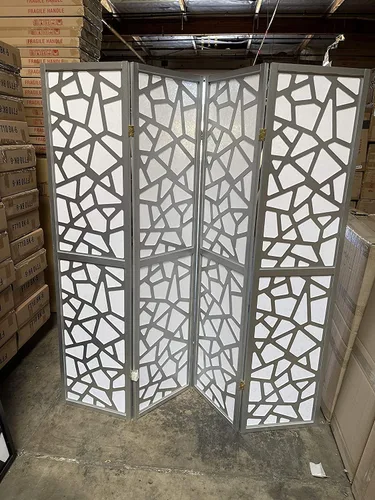Vista 5 de Mosaic Breeze - Divisor de habitación, 3-8 paneles (negro, 3 paneles)